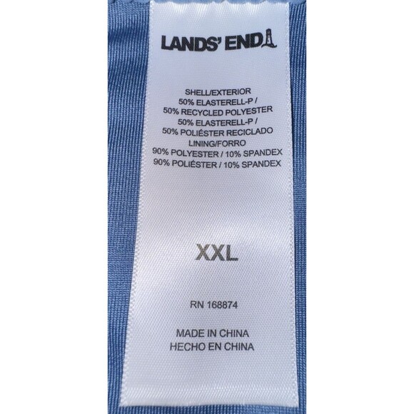 Lands End Mens Size XXL Blue Swim Board Shorts Trunks Pool Beach Aquatic New - Picture 5 of 5